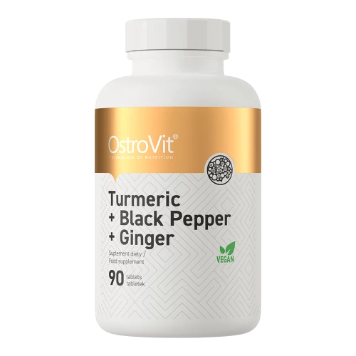 OstroVit - Kurkumina + Czarny Pieprz + Imbir - 90 tabletek OstroVit - Kurkumina + Czarny Pieprz + Imbir - 90 tabletek